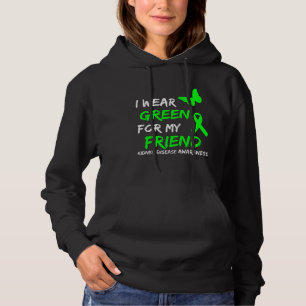 Pull À Capuche Maladie Rénale Je Porte Vert Pour Mon Ami Ruban