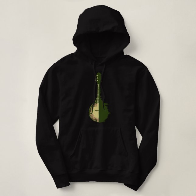 Pull À Capuche Mandolin Lover Trees Reflection 80s Retro Outdoor (Design devant)