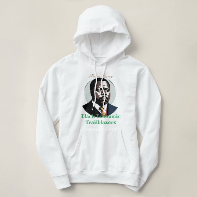 Pull À Capuche Marcus Garvey - Les Trailblazers économiques noirs (Design devant)