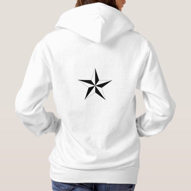 Pull À Capuche Marque d'étoile graphisme distinctif au dos conçu  (Dos)