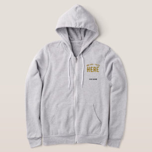 PULL À CAPUCHE MARQUE ÉLÉGANT MODERNE PERSONNALISABLE GRIS VÉRIFI