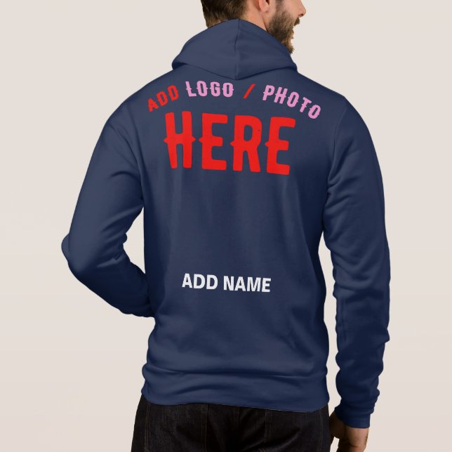 PULL À CAPUCHE MARQUE MODERNE MODERNE BLEUE VÉRIFIÉE (Dos)