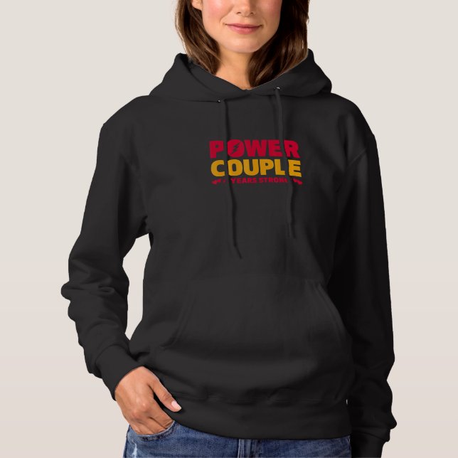 Pull À Capuche Married 4 Years Power Couple 4th Anniversary Husba (Devant)