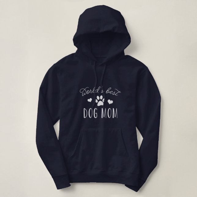 Pull À Capuche Meilleure maman de chien du monde (Design devant)