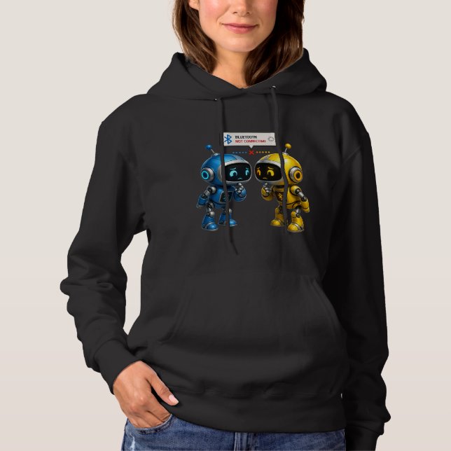 Pull À Capuche mèmes de robot drôles (Devant)