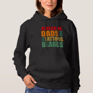 Pull À Capuche Mens  Retro Awesome Fathers Day Beards Tattoos Des
