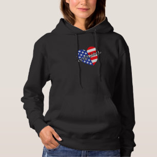 Pull À Capuche Merica Quatrième 4 juillet Coeur patriotique améri