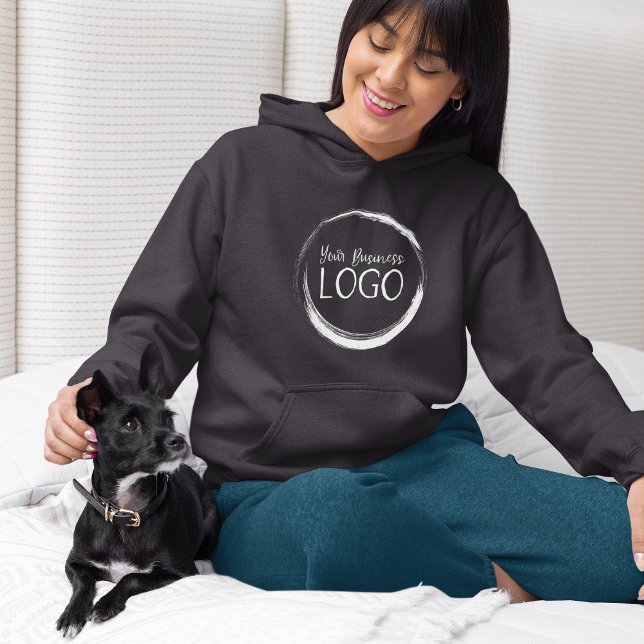 Pull À Capuche Mettre mon logo sur un (Black Hoodie with Business Logo)