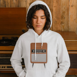 Pull À Capuche Mi-siècle Vintage Radio Retro Music Lover