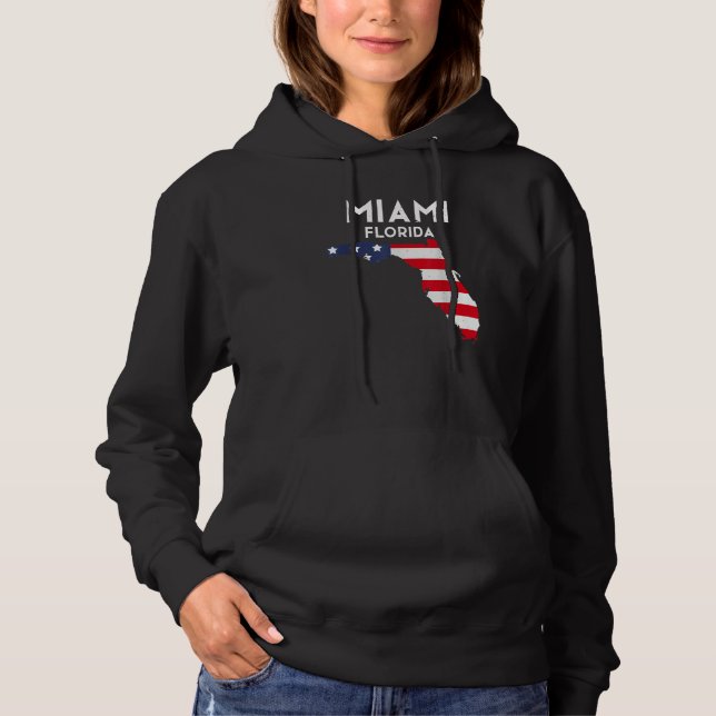 Pull À Capuche Miami Florida USA State America Travel Floridian (Devant)