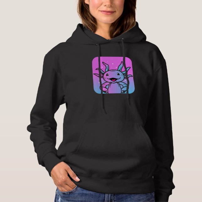 Pull À Capuche Mignon Axolotl Amphibian (Devant)