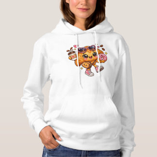 Pull À Capuche Mignon Croissant Donut Kawaii Sweatshirt à Capuche