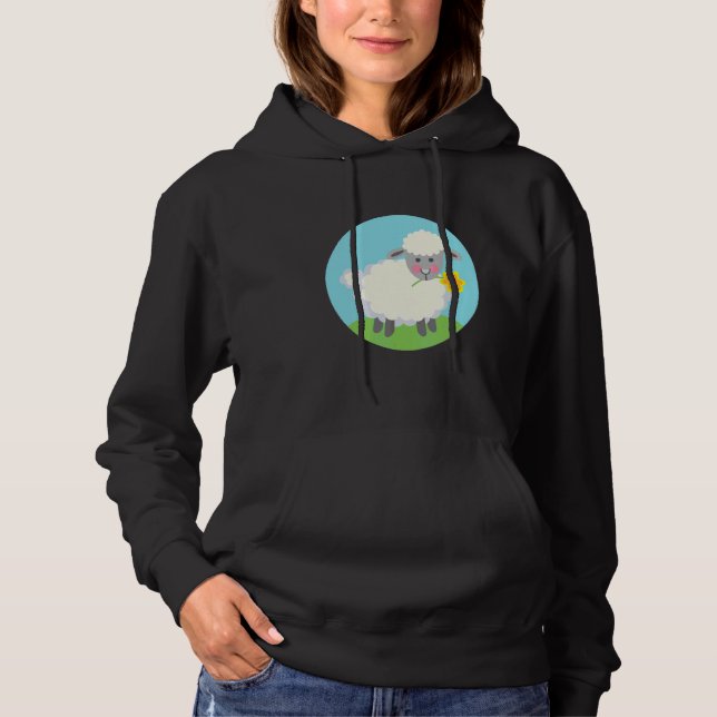 Pull À Capuche Mignonne mouton de ferme (Devant)