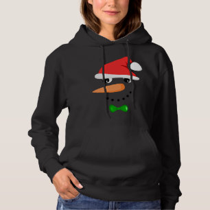 Pull À Capuche Mignonne Père Noël Snowman Face Drôle Noël Snowman