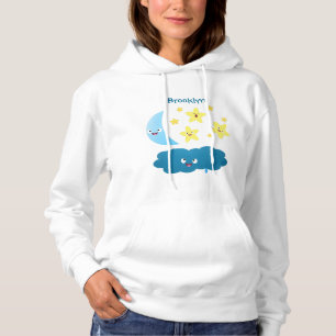 Pull À Capuche Mignons étoiles chantant, lune et bande dessinée d