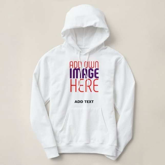 PULL À CAPUCHE MODÈLE DE TEXTE D'IMAGE BLANCHE SIMPLE MODERNE (Design devant)
