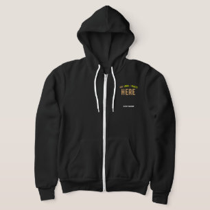 PULL À CAPUCHE MODERNE ET MODERNE PERSONNALISABLE NOIR VÉRIFIÉ