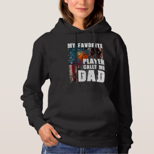 Pull À Capuche Mon Joueur Favori M'Appelle Papa Basketball