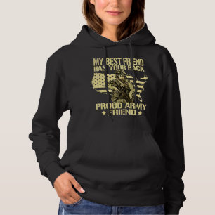 Pull À Capuche Mon Meilleur Ami A Ton Drapeau Dos 2US Fier Armée 