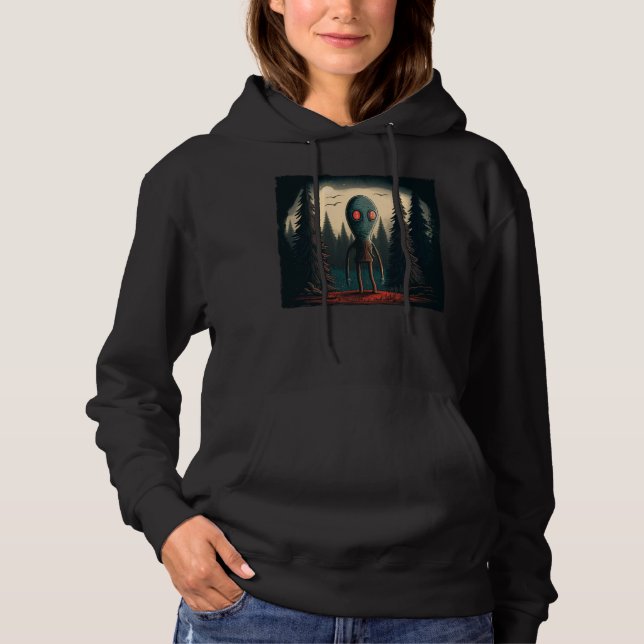 Pull À Capuche Monstre de Flatwoods Braxie 1952 Alien Cryptide Ef (Devant)