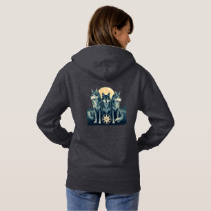 Pull À Capuche Moonlit Wolf Pack Guardians Mystical Compass Art