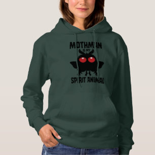 Pull À Capuche Mothman est mon animal spirituel silhouette