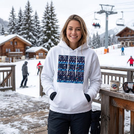 Pull À Capuche Motif de ski de Noël laid pour les fêtes