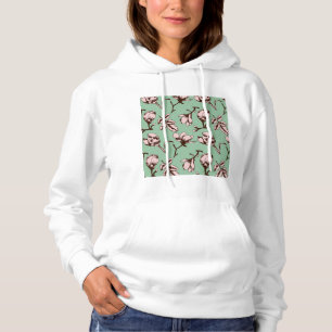 Pull À Capuche Motif sans couture avec bourgeons floraux des arbr
