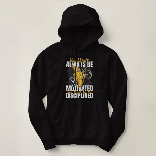 Pull À Capuche motivation gym inspiration citation musculation (Design devant)