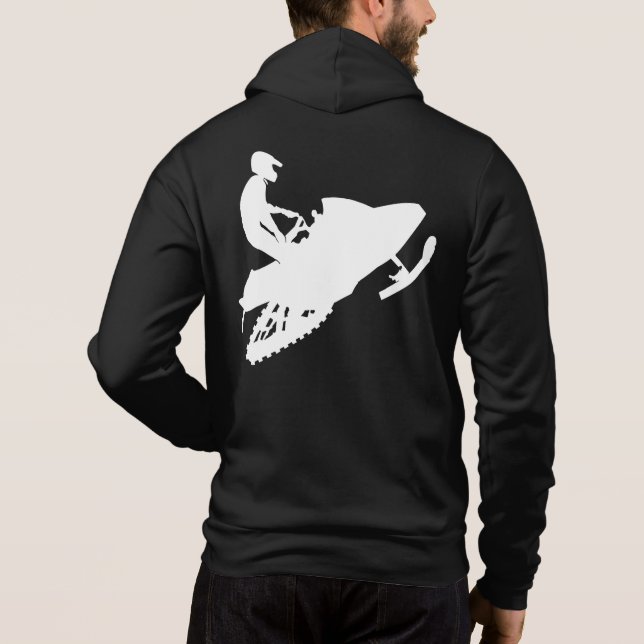 Pull À Capuche Motoneige blanche (Dos)