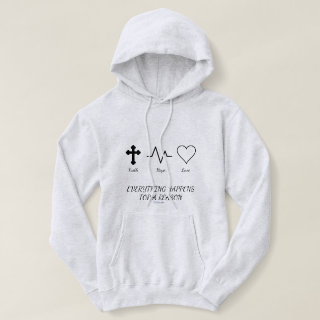 Pull À Capuche Mots chrétiens (Design devant)