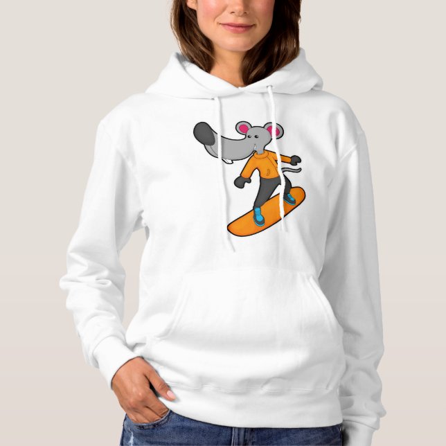 Pull À Capuche Mouse as Snowboarder (Devant)