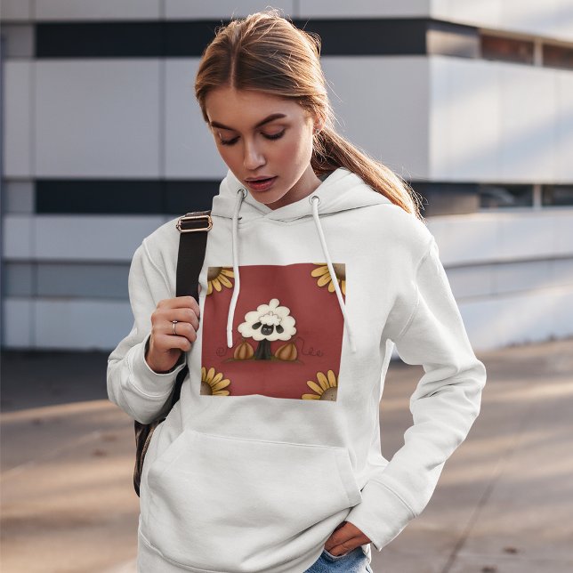 Pull À Capuche Moutons Et Fleurs (Créateur téléchargé)
