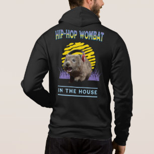 Pull À Capuche Musique Hip Hop Wombat Drôle Humour