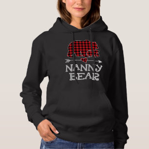 Pull À Capuche Nanny Bear Noël Noël Noël Pajama Rouge Plaque Buff