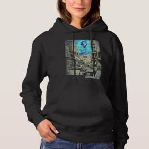 Pull À Capuche New York Samurai Dj japonais Grunge esthétique