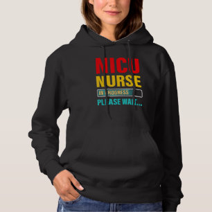 Pull À Capuche Nicu Nurse En Cours S'Il Vous Plaît Attendre Rétro