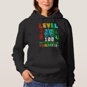 Pull À Capuche Niveau 100 Jours De Jeux Vidéo De Gamer Déverrouil