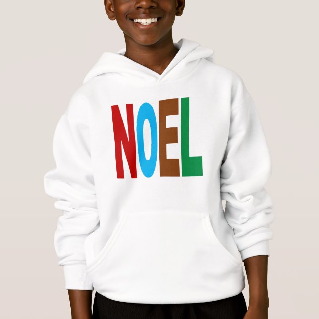 PULL   A CAPUCHE   NOEL  COULEURS (Devant)