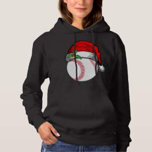 Pull À Capuche Noël Santa Hat Baseball Sport Drôle Cadeau