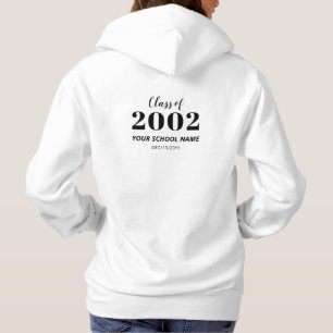 Pull À Capuche Noir & Blanc Classe Moderne Réunion Fête Favoriser