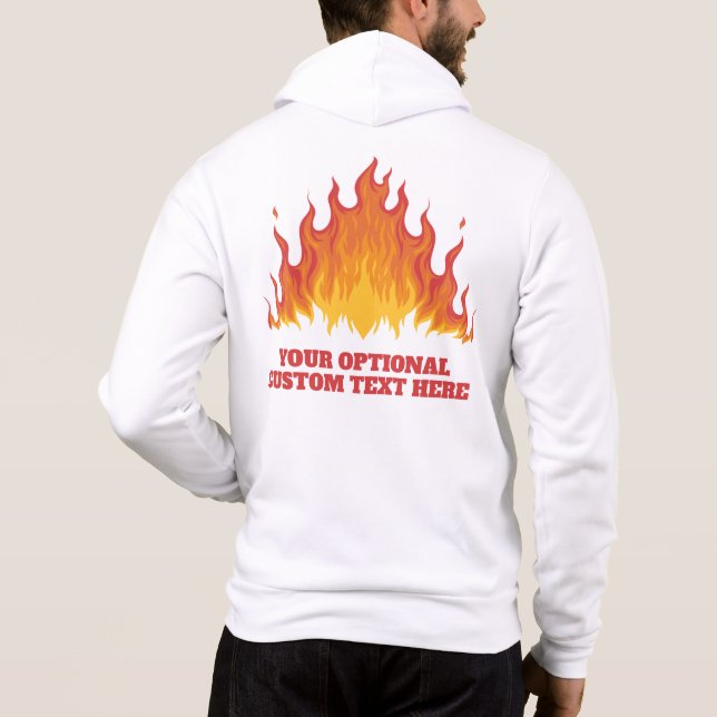 Pull À Capuche Nom et texte personnalisés FIRE (Dos)