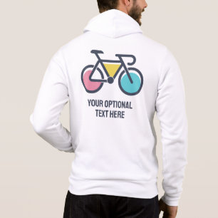 Pull À Capuche Nom personnalisé et texte de vélo