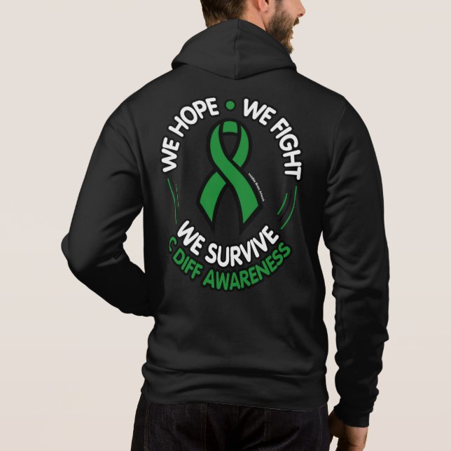 Pull À Capuche Nous Espérons Combattre Nous Survivons...C Diff (Dos)