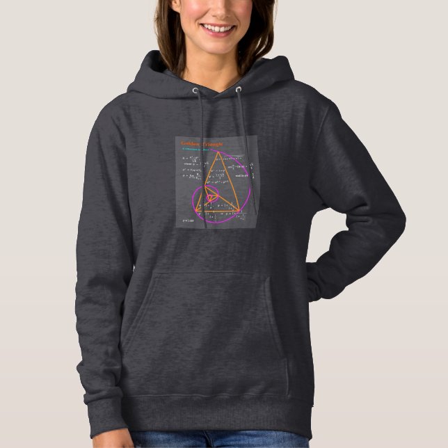 Pull À Capuche Numéros Triangle d'or et Fibonacci (Devant)