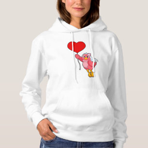 Pull À Capuche Oiseau comme mariée avec voile et ballon en forme 