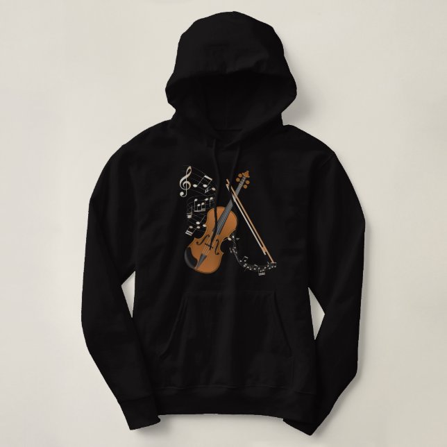 Pull À Capuche Orchestre Joueur violon Cadeau Instrument de musiq (Design devant)