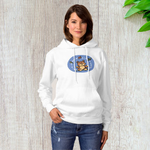 Pull À Capuche Ours d'automne avec Feuilles en chute
