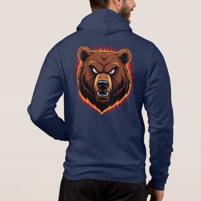 Pull À Capuche Ours puissant – Force brute de la nature (Dos)