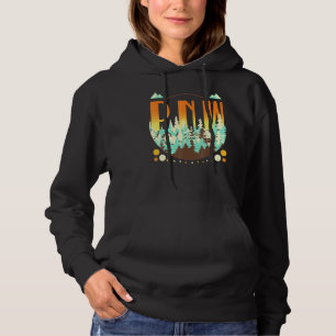 Pull À Capuche Pacifique Nord-Ouest Retro Forêt extérieure Graphi